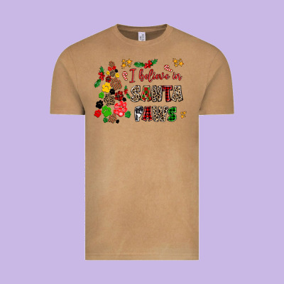 I Believe In Santa Paws Vintage Tee Designed By Adodesignshop