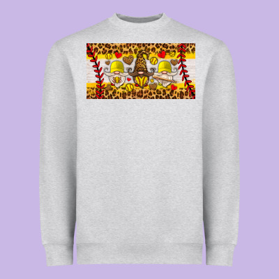 Softball Gnome License Plate Heavyweight Sweatshirt Designed By Hra Design Shop