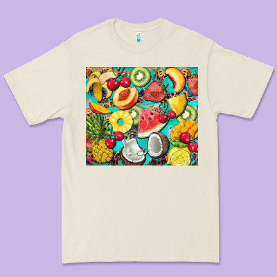 Summer Fruits Premium Tee Designed By Barkaloodesign