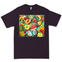 Plum summer fruits Premium Tee - BarkalooDesign