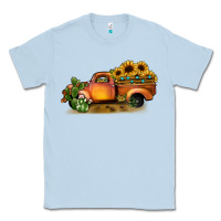 Dusty Blue sunflower truck Classic Tee - JahusDesignShop