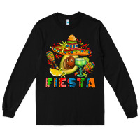 Black fıesta with avocado and sombrero Long Sleeve Tee - AdoDesignShop
