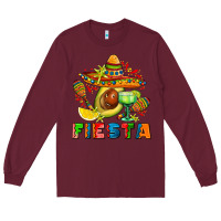 Burgundy fıesta with avocado and sombrero Long Sleeve Tee - AdoDesignShop