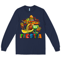 Navy fıesta with avocado and sombrero Long Sleeve Tee - AdoDesignShop