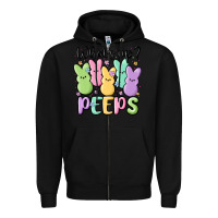 Black what's up peeps Zipper Hoodie - MaliasSmallBusiness