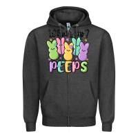 Charcoal Heather what's up peeps Zipper Hoodie - MaliasSmallBusiness