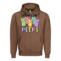 Chestnut what's up peeps Zipper Hoodie - MaliasSmallBusiness