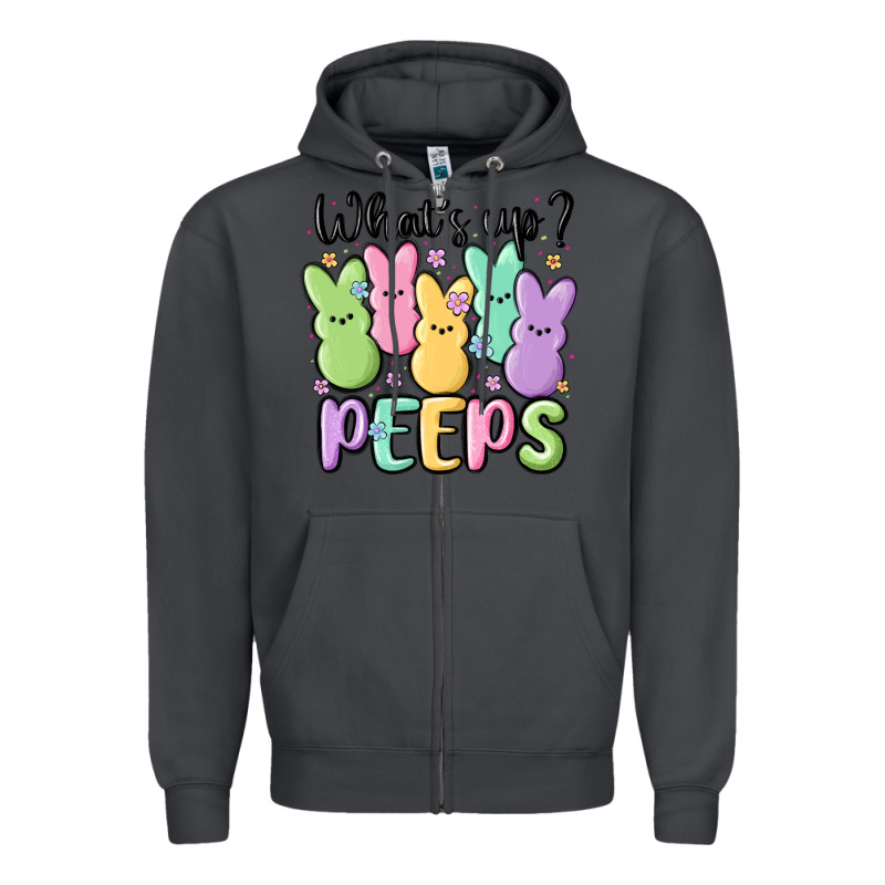 What's Up Peeps Zipper Hoodie by MaliasSmallBusiness | Teevron