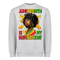 Heather Grey juneteenth is my independence day Heavyweight Sweatshirt - HRA Design Shop