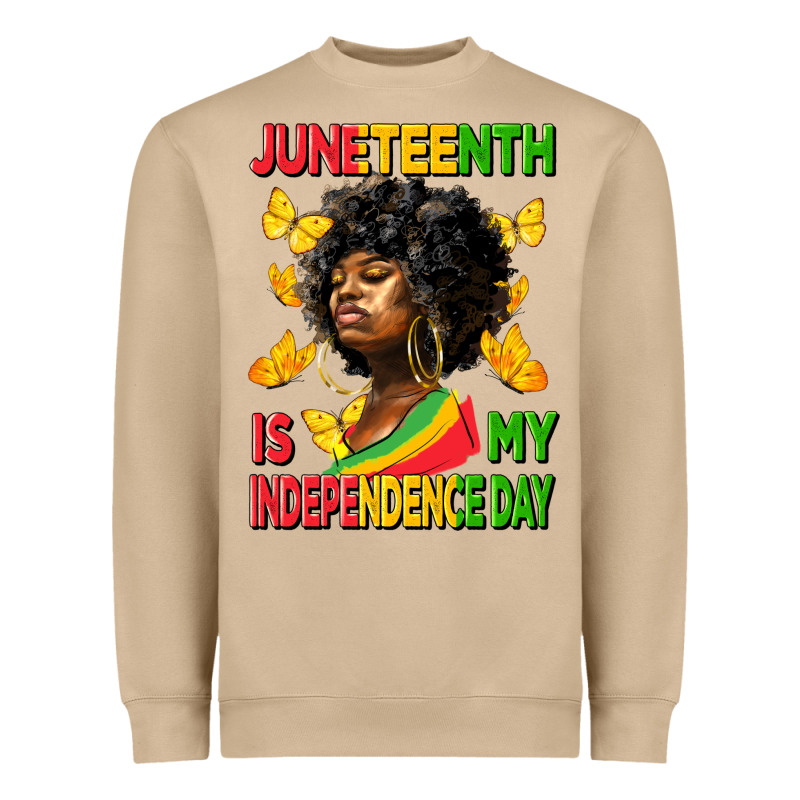 Juneteenth Is My Independence Day Heavyweight Sweatshirt by HRA Design Shop | Teevron