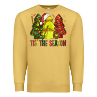 Antique Gold tis' the season softball christmas cakes bbs Premium Sweatshirt - BundleAndBundleShop