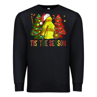 Black tis' the season softball christmas cakes bbs Premium Sweatshirt - BundleAndBundleShop