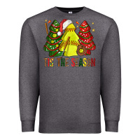 Charcoal Heather tis' the season softball christmas cakes bbs Premium Sweatshirt - BundleAndBundleShop
