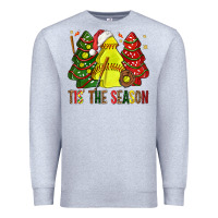 Heather Grey tis' the season softball christmas cakes bbs Premium Sweatshirt - BundleAndBundleShop