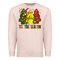 Pale Pink tis' the season softball christmas cakes bbs Premium Sweatshirt - BundleAndBundleShop