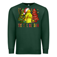 Sports Green tis' the season softball christmas cakes bbs Premium Sweatshirt - BundleAndBundleShop