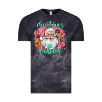 Cloud Black christmas vibes santa Vintage Tee - AdoDesignShop