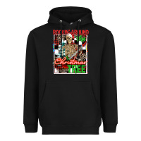 Black Rockin' around the Christmas tree skeleton Heavyweight Hoodie - NancyCooperArtShop