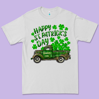 Premium Tee happy st. patricks day shamrock farm truck