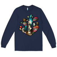 Navy serape cactus Long Sleeve Tee - JahusDesignShop