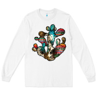 White serape cactus Long Sleeve Tee - JahusDesignShop