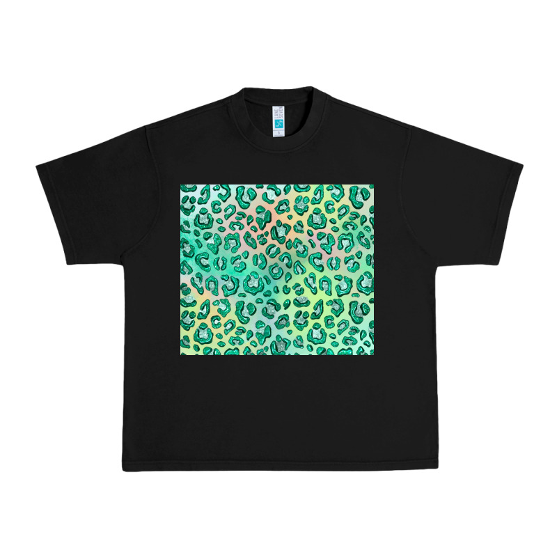 Green Leopard Glitter Urban Heavy Tee by JahusDesignShop | Teevron