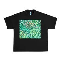 Black green leopard glitter Urban Heavy Tee - JahusDesignShop