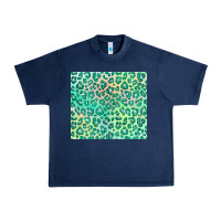 Navy green leopard glitter Urban Heavy Tee - JahusDesignShop