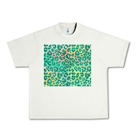 Pistachio green leopard glitter Urban Heavy Tee - JahusDesignShop