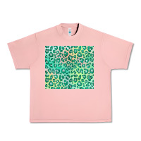 Salmon green leopard glitter Urban Heavy Tee - JahusDesignShop