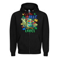 Black see the able not the label Zipper Hoodie - MaliasSmallBusiness