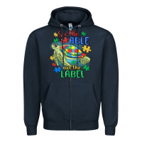 Navy see the able not the label Zipper Hoodie - MaliasSmallBusiness