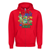 Red see the able not the label Zipper Hoodie - MaliasSmallBusiness