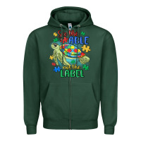 Sports Green see the able not the label Zipper Hoodie - MaliasSmallBusiness