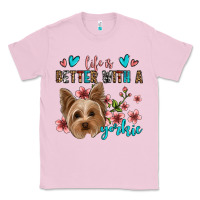 Bubblegum Pink life is better with a yorkie Classic Tee - Jasminsmagicworld
