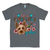 Charcoal Heather life is better with a yorkie Classic Tee - Jasminsmagicworld