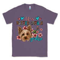 Lavender life is better with a yorkie Classic Tee - Jasminsmagicworld