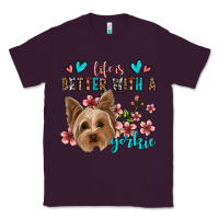 Plum life is better with a yorkie Classic Tee - Jasminsmagicworld