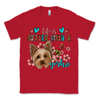 Red life is better with a yorkie Classic Tee - Jasminsmagicworld