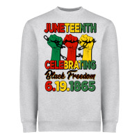Heather Grey juneteenth celebrating black freedom Heavyweight Sweatshirt - HRA Design Shop