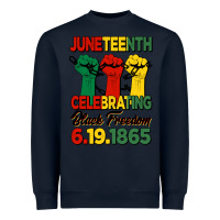 Navy juneteenth celebrating black freedom Heavyweight Sweatshirt - HRA Design Shop