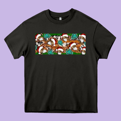 Santa Skeleton Christmas Heavy Core Tee Designed By Artiststas