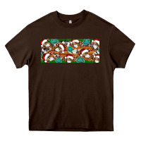 Chocolate Brown Santa skeleton christmas Heavy Core Tee - Artiststas