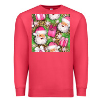 Cardinal christmas santa claus and gift box seamless pattern bbs Premium Sweatshirt - BundleAndBundleShop