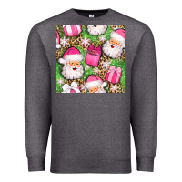 Charcoal Heather christmas santa claus and gift box seamless pattern bbs Premium Sweatshirt - BundleAndBundleShop