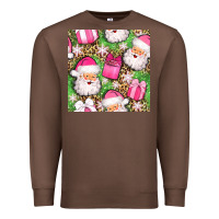 Chestnut christmas santa claus and gift box seamless pattern bbs Premium Sweatshirt - BundleAndBundleShop