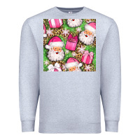 Heather Grey christmas santa claus and gift box seamless pattern bbs Premium Sweatshirt - BundleAndBundleShop
