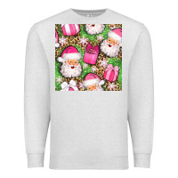 Oatmeal Heather christmas santa claus and gift box seamless pattern bbs Premium Sweatshirt - BundleAndBundleShop