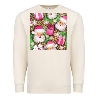 Sandshell christmas santa claus and gift box seamless pattern bbs Premium Sweatshirt - BundleAndBundleShop