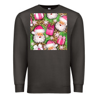Smoke christmas santa claus and gift box seamless pattern bbs Premium Sweatshirt - BundleAndBundleShop